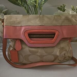 Coach Tan and Pink Women's Bag